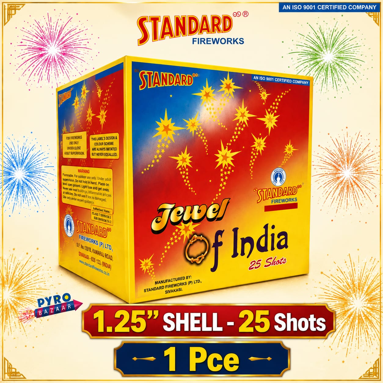 1.25" 25 SHOTS - JEWEL OF INDIA (1 PCE)