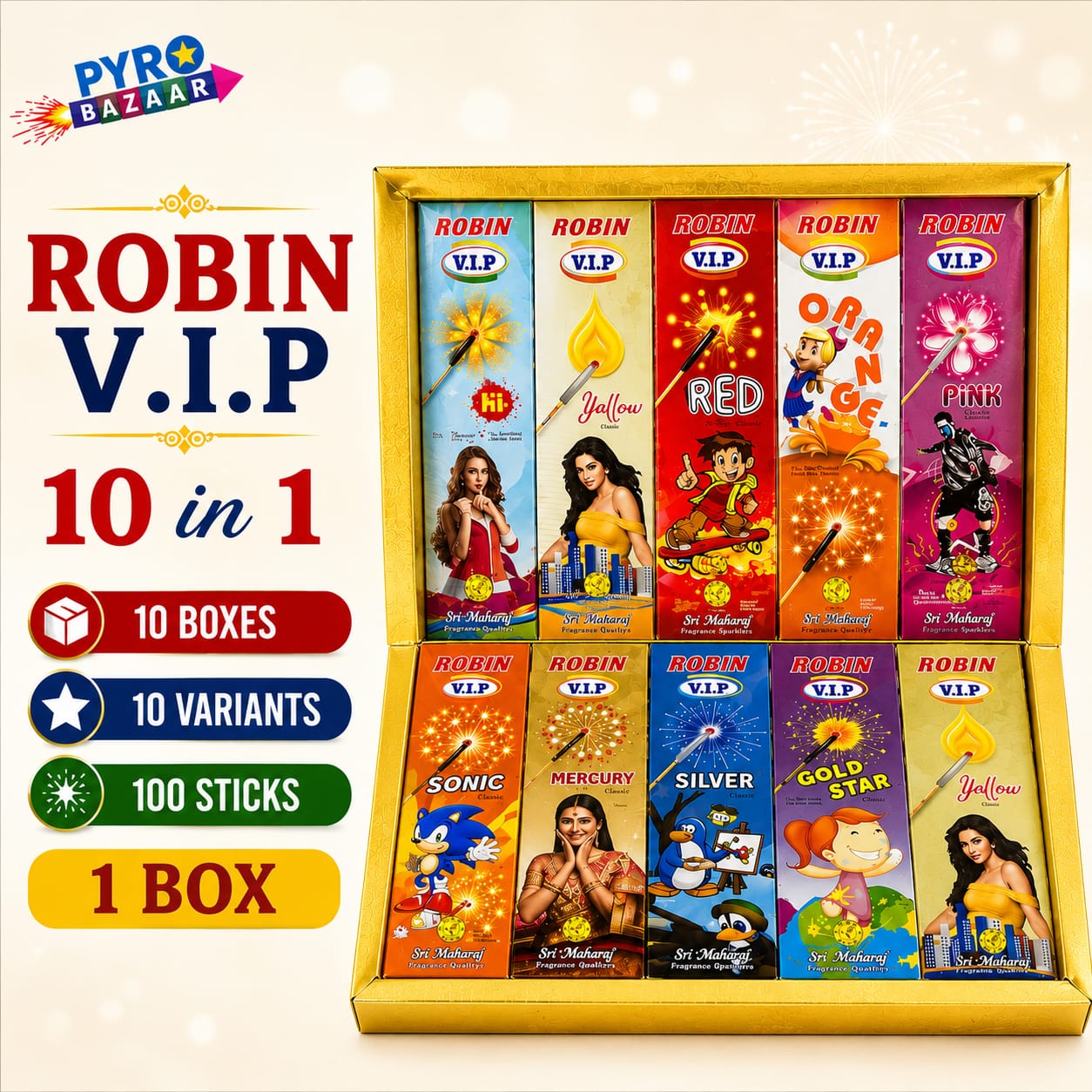 ROBIN V.I.P. 10 IN 1 (1O BOXES - 10 VARIANTS) - 1 BOX