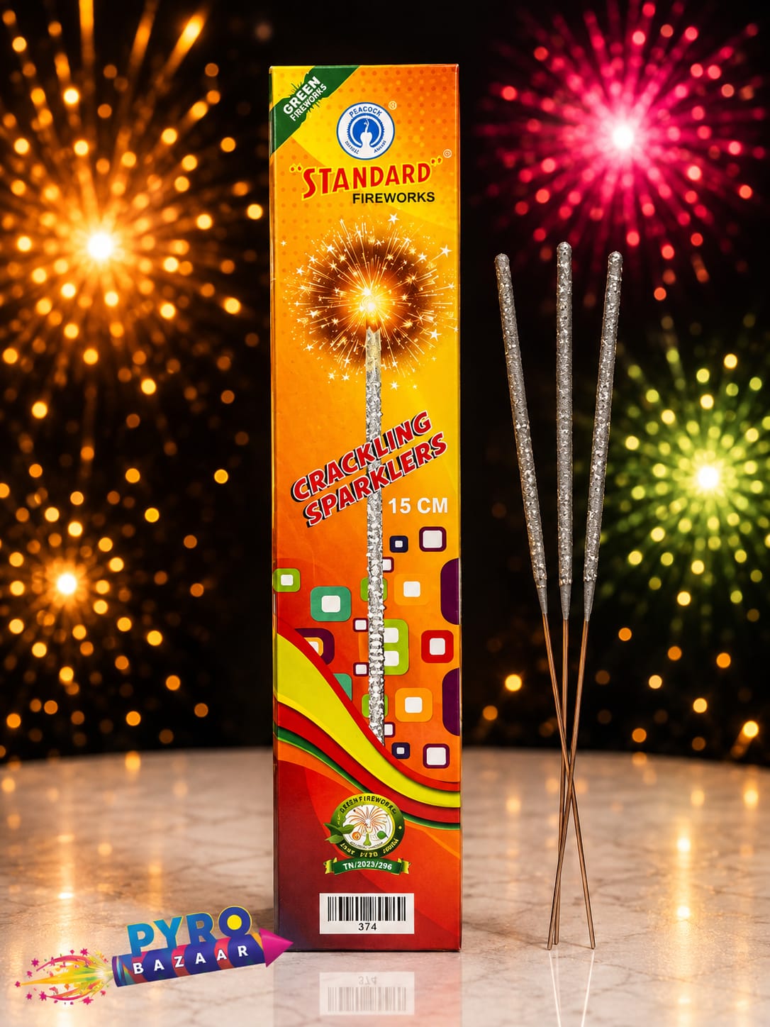 15 CM CRACKLING SPARKLERS (10 PCS)