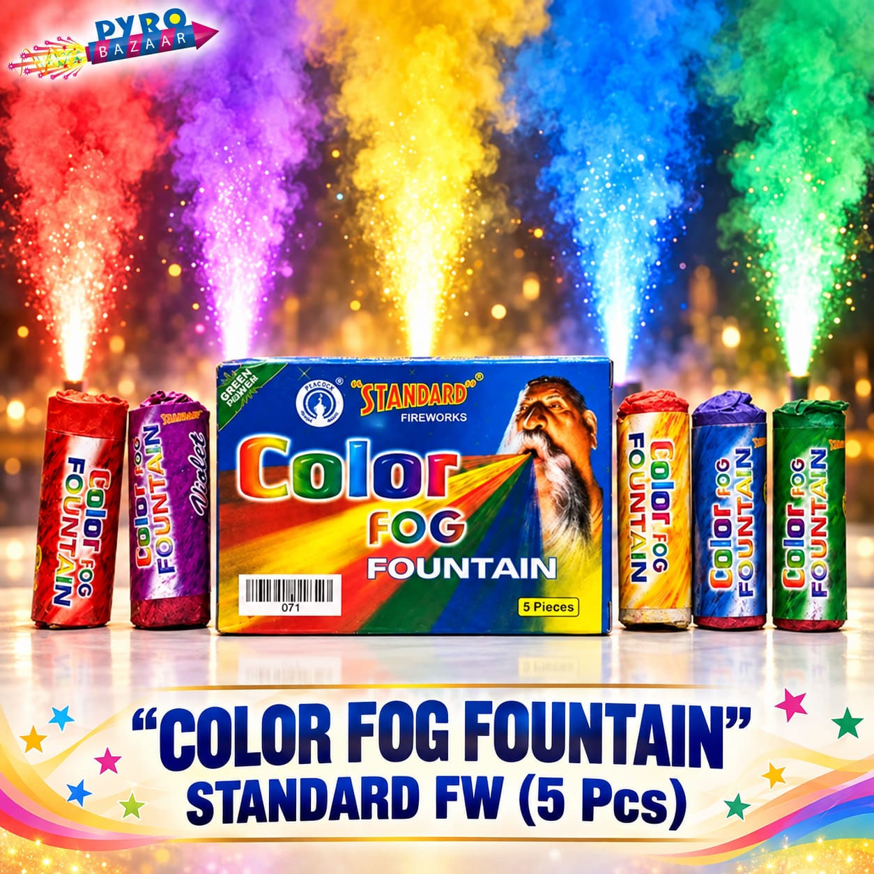 COLOR FOG FOUNTAIN (5 PCS)