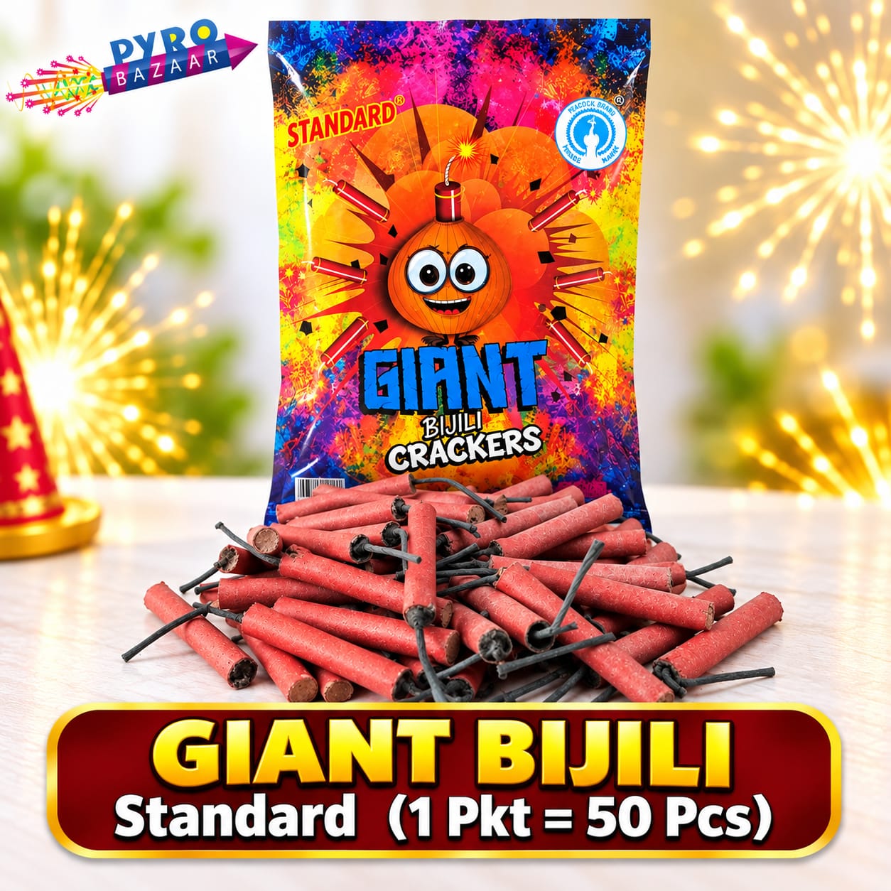 BIJILI CRACKERS GIANT (50 PCS) - 1 BAG