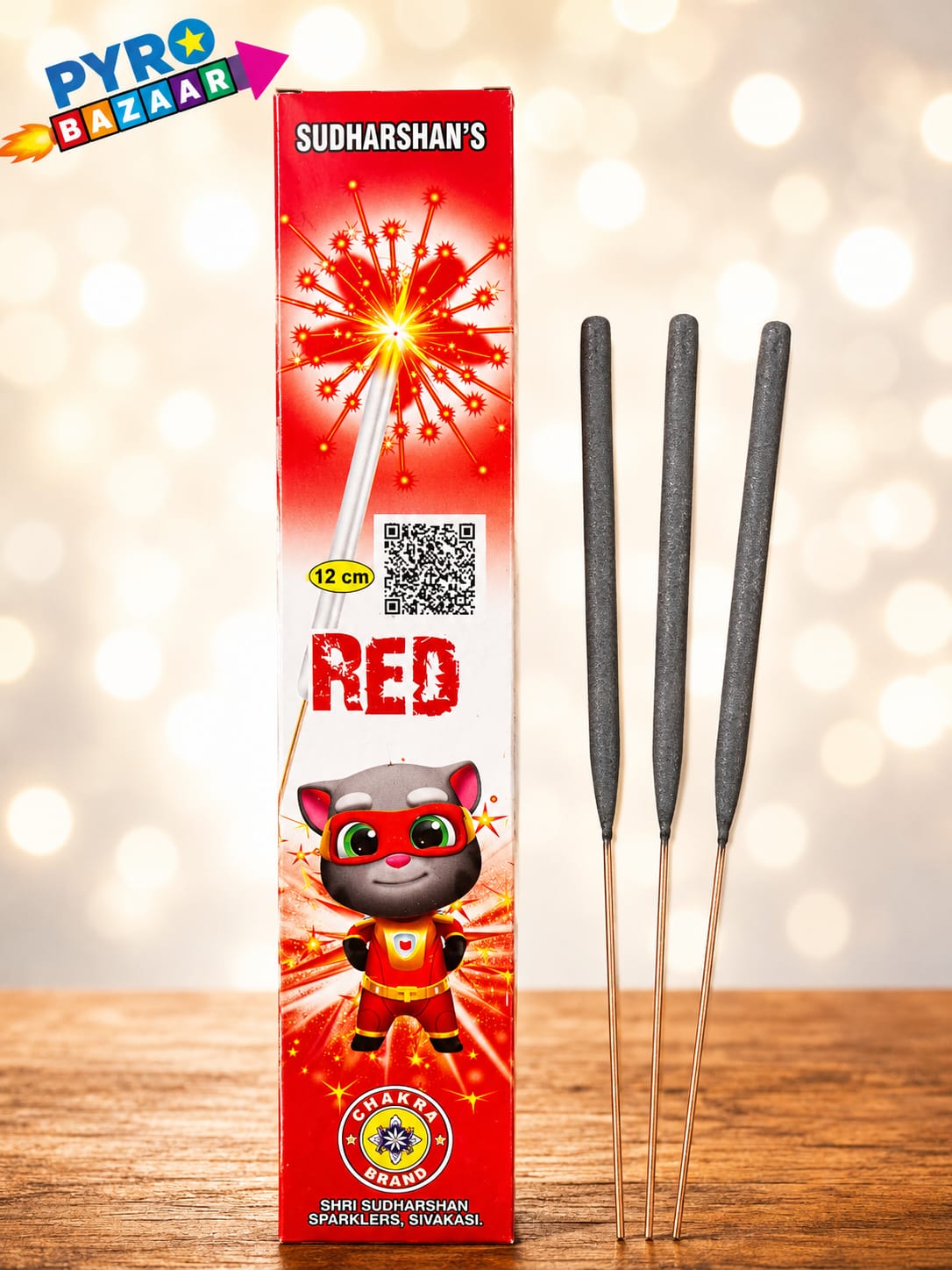 ECO 12 CM  RED SPARKLERS (10 PCS)