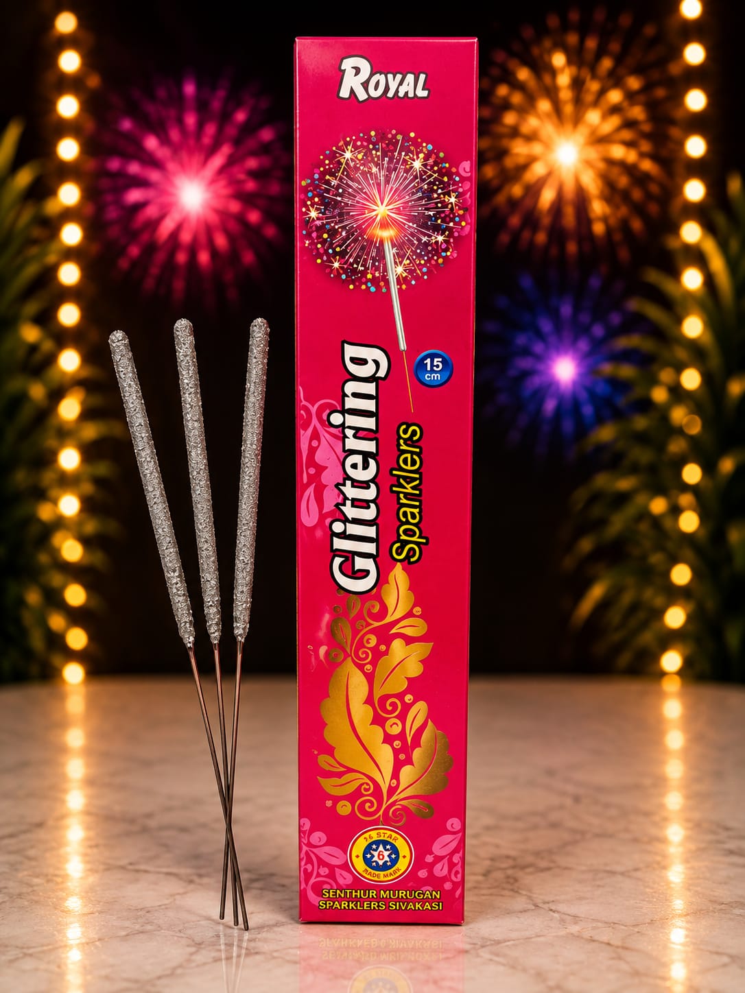 ECO 15 CM GLITTERING SPARKLERS (10 PCS)