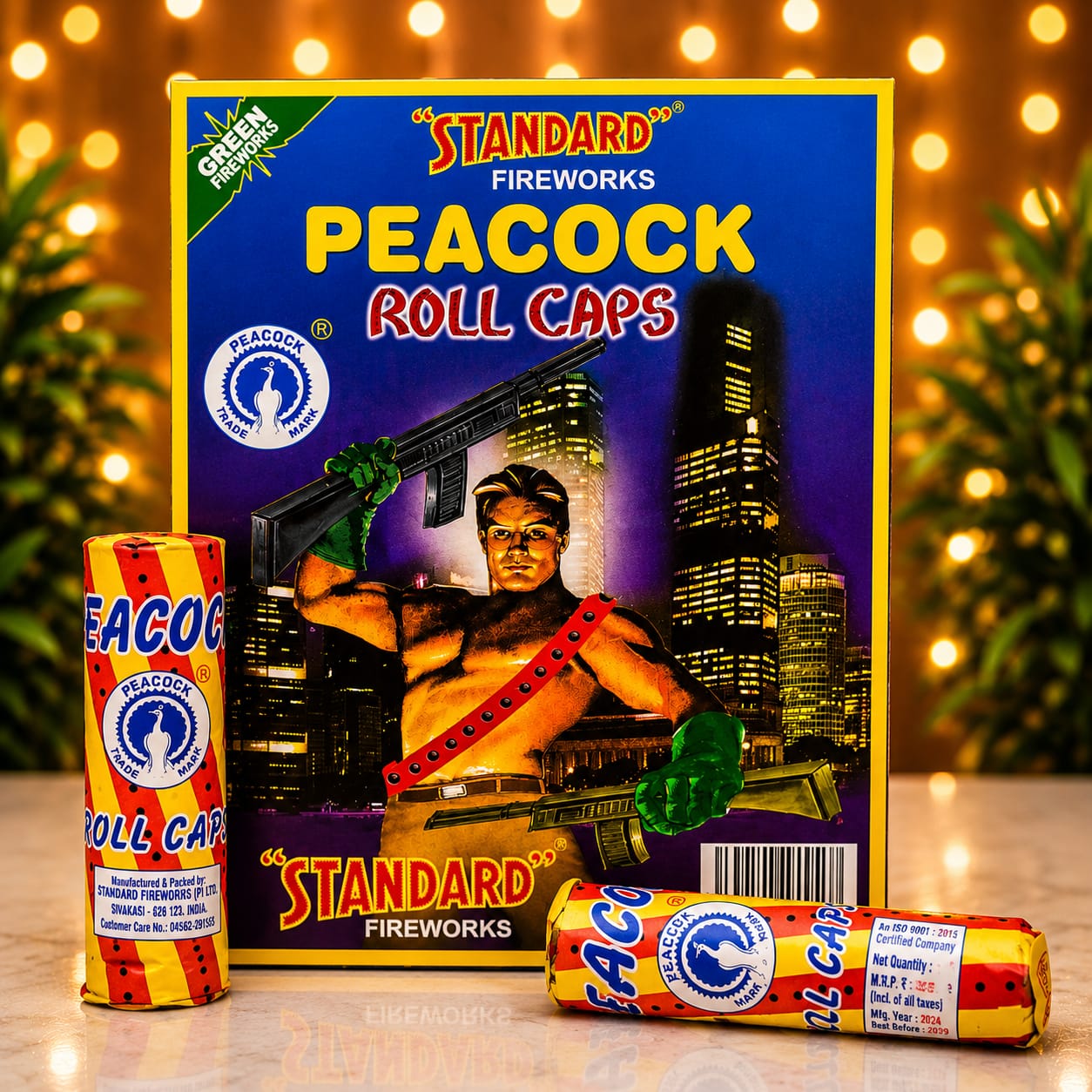 PEACOCK ROLL CAP (10 ROLLS X 10 PIECES) - 1 BOX