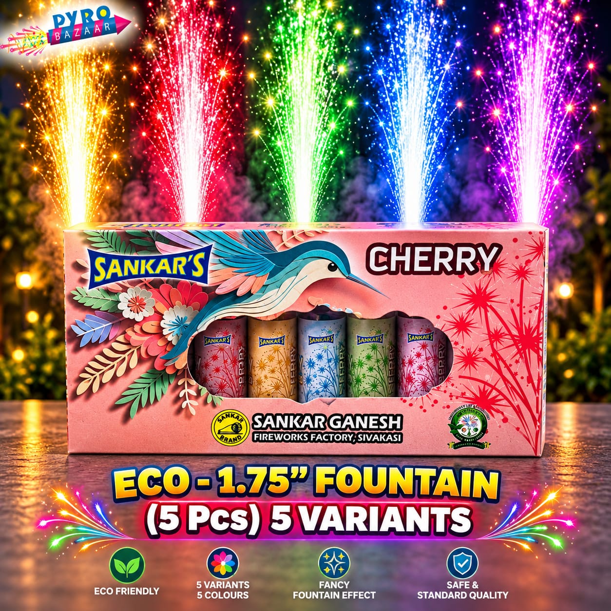ECO 1.75 CM FOUNTAIN (5 PCS) - (5 VARIANTS)