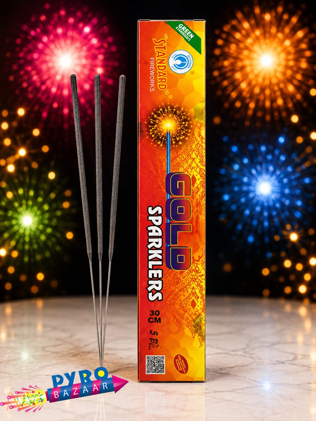 30 CM GOLD SPARKLERS (5 PCS)