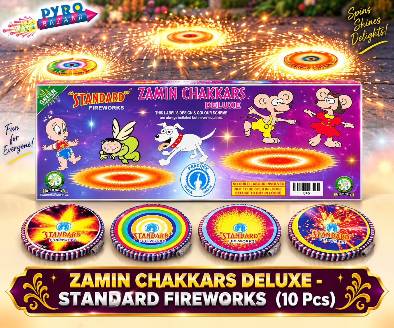 GROUND CHAKKARS DELUXE (10 PCS)