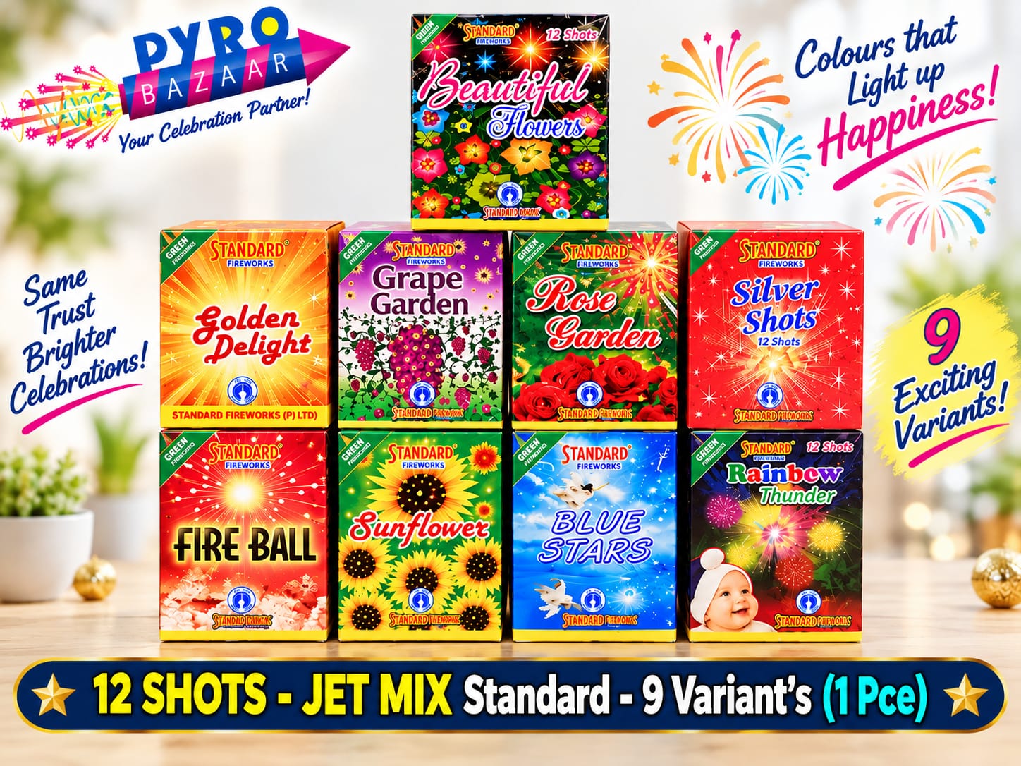 12 SHOTS - JET MIX (1 PCE) 9 VARIANT'S