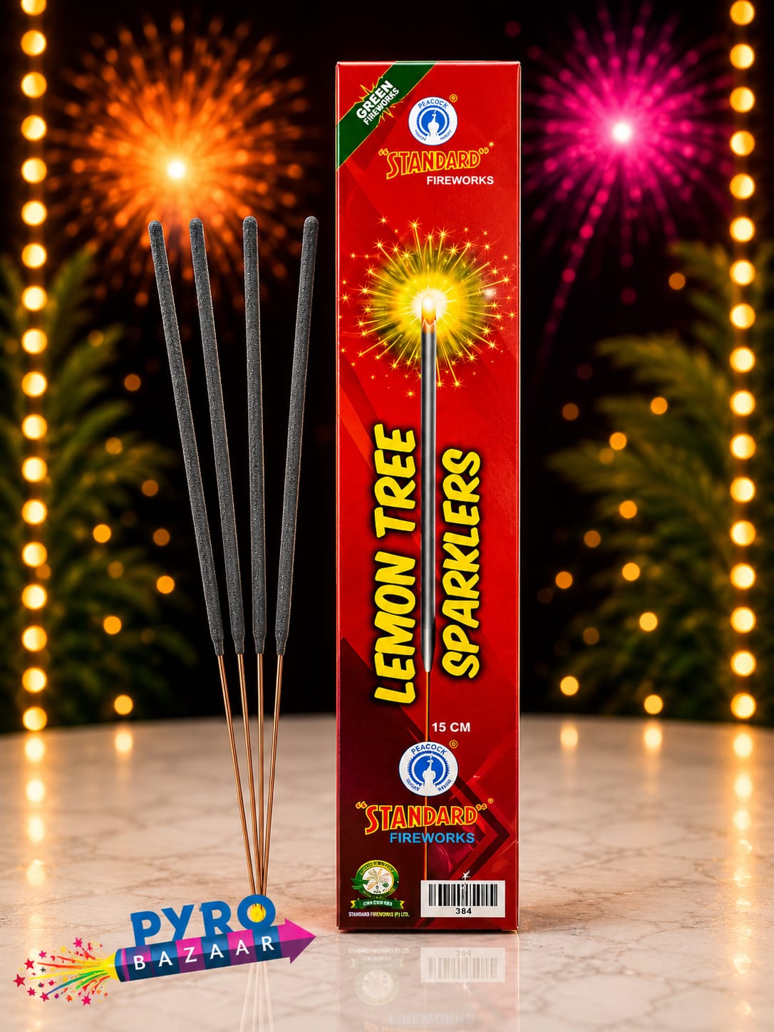 15 CM LEMON TREE SPARKLERS (10 PCS)