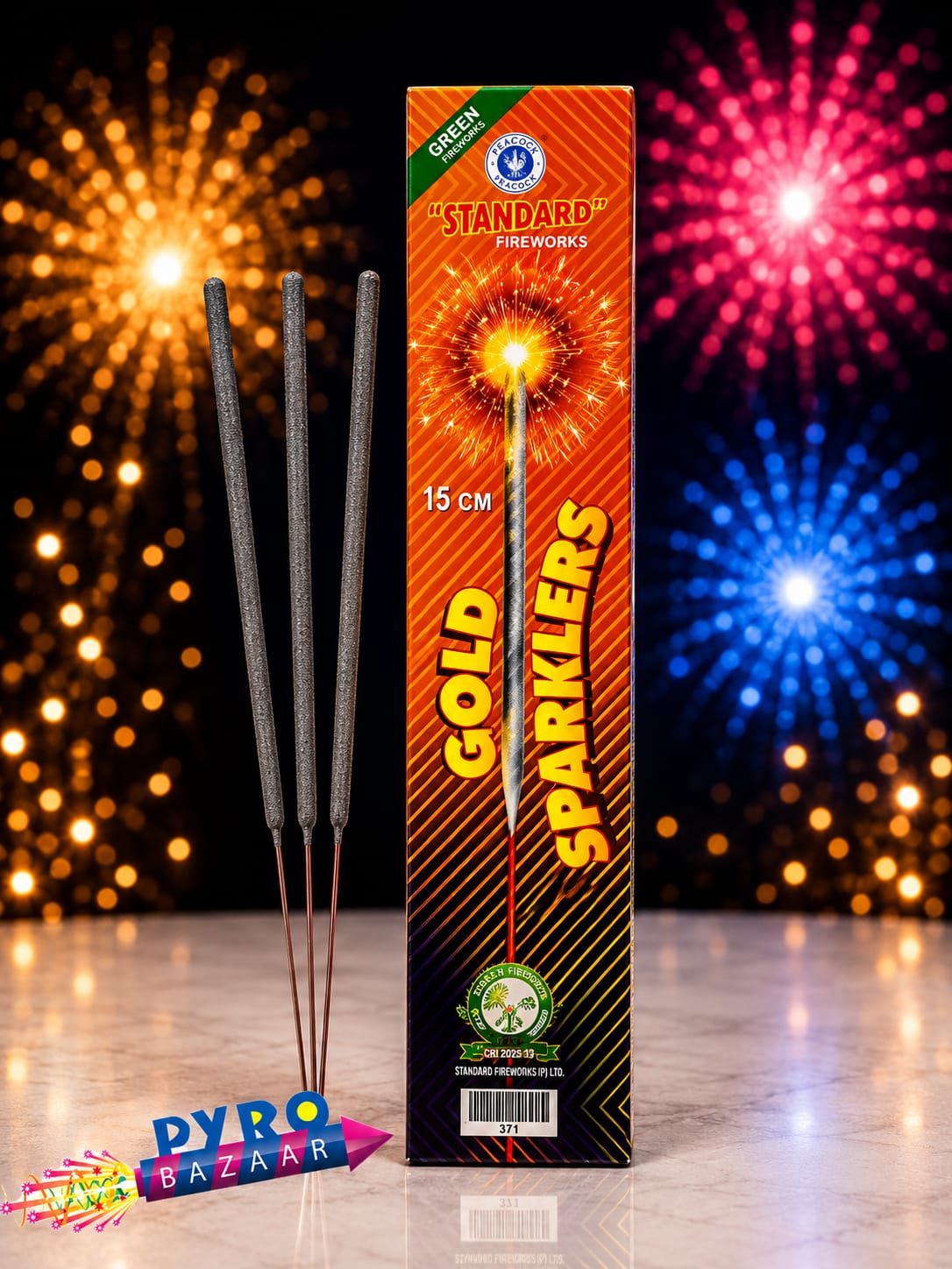 15 CM GOLD SPARKLERS (10 PCS)