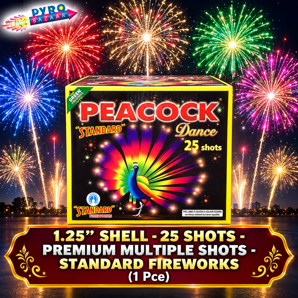 1.25" 25 SHOTS - PEACOCK DANCE (1 PCE)