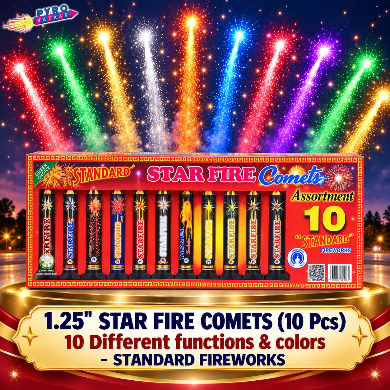 1.25" STARFIRE COMETS (10 VARIANT PCS)