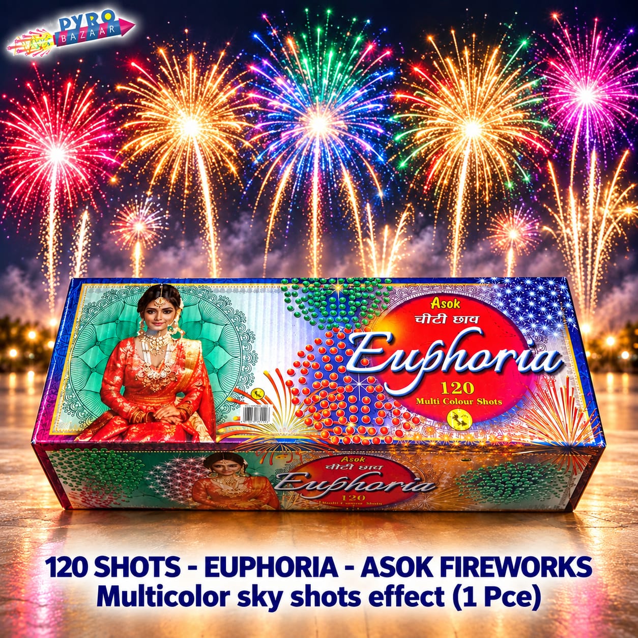 EUPHORIA - 120 SHOTS MULTICOLOR (1 PCE)