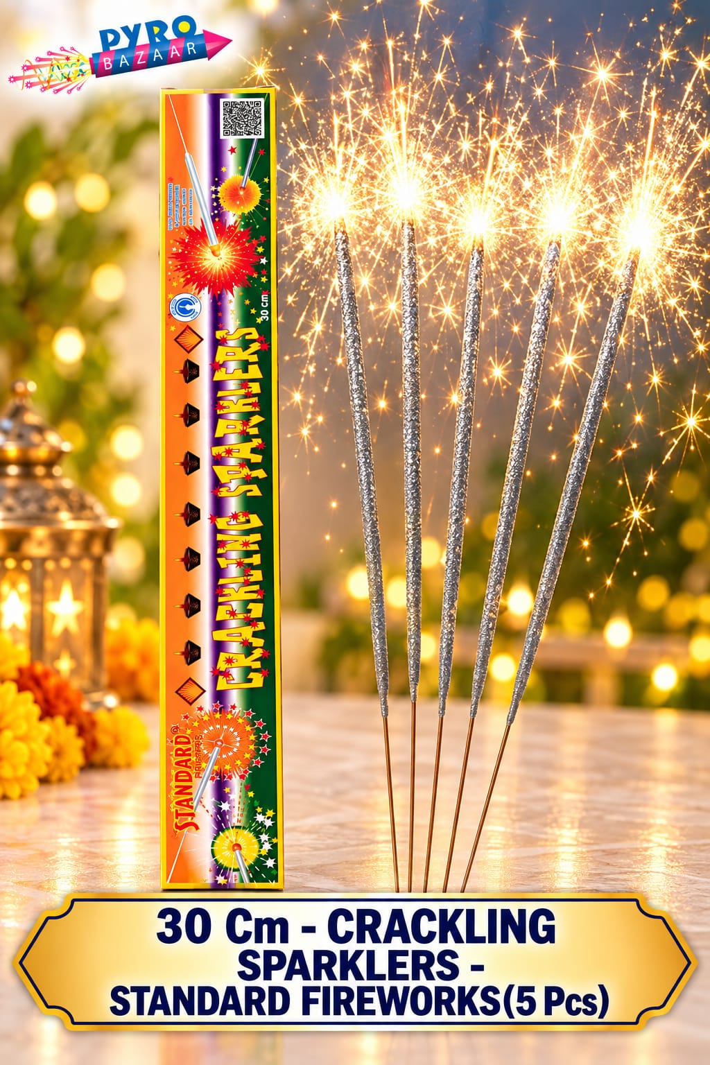 30 CM CRACKLING SPARKLERS (5 PCS)