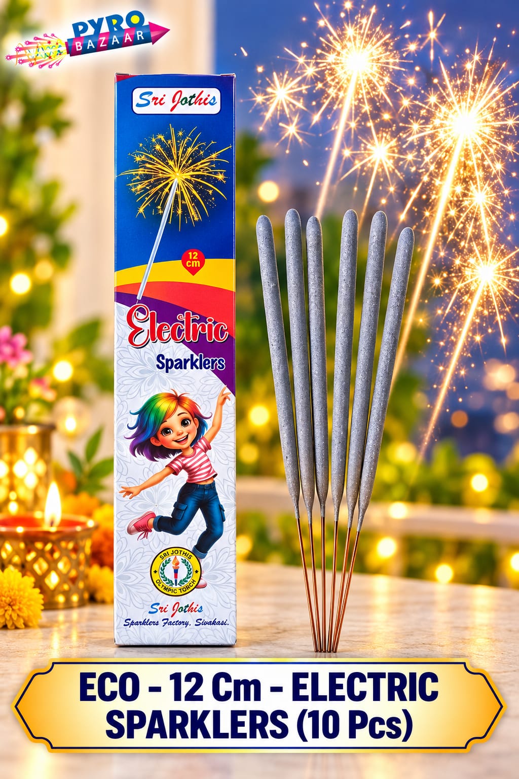 ECO 12 CM ELECTRIC SPARKLERS (10 PCS)
