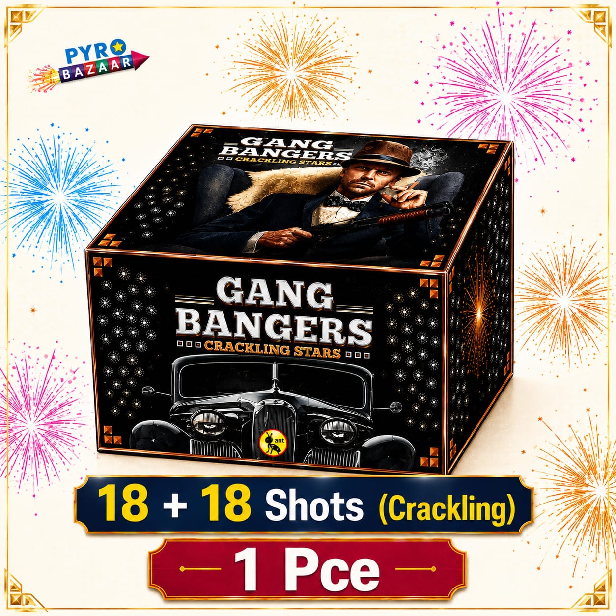 1.25" (18 + 18 SHOTS) - GANG BANGERS (1 PCE) - CRACKLING RIDER