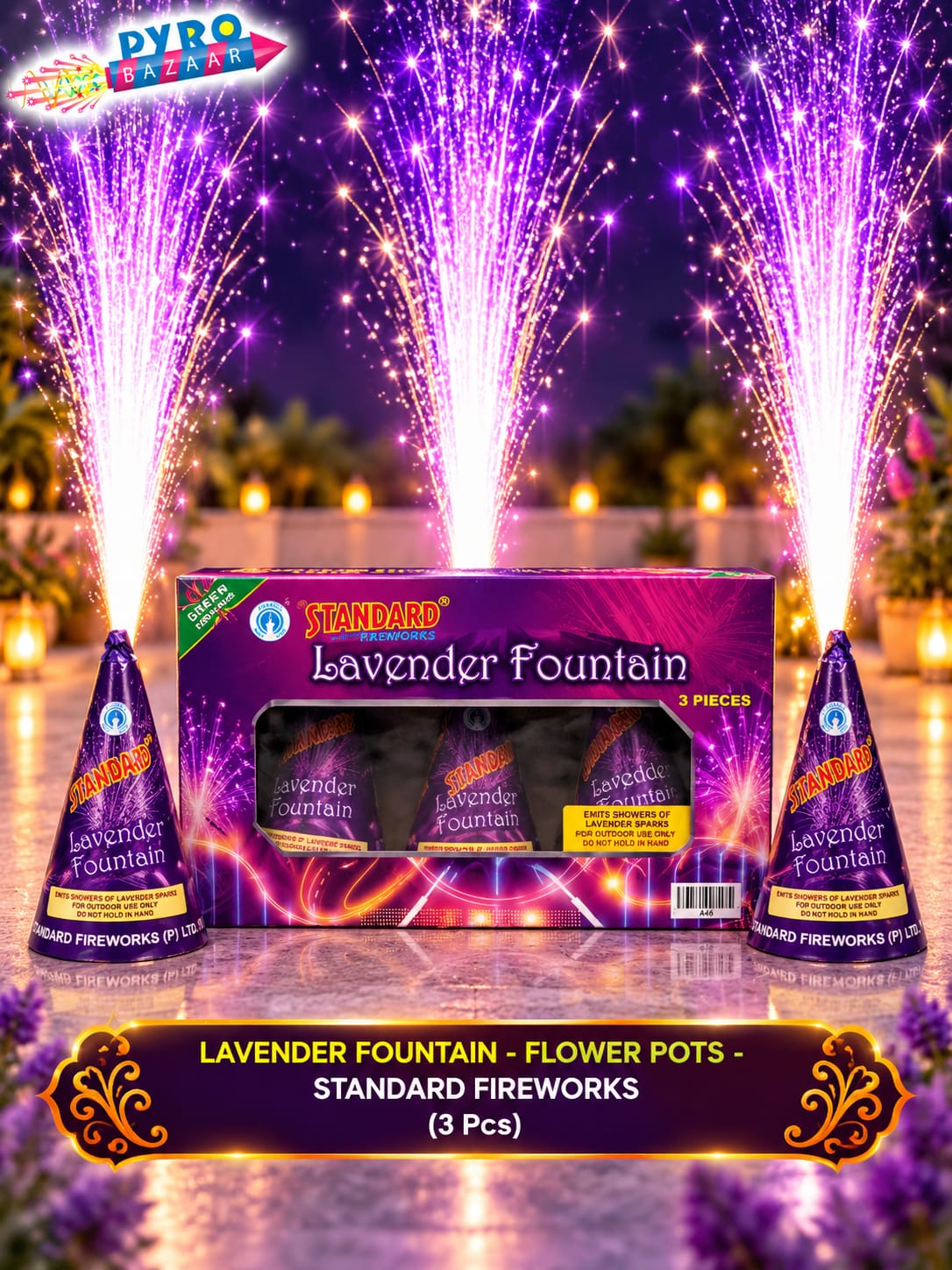 LAVENDER FOUNTAIN (3 PCS)