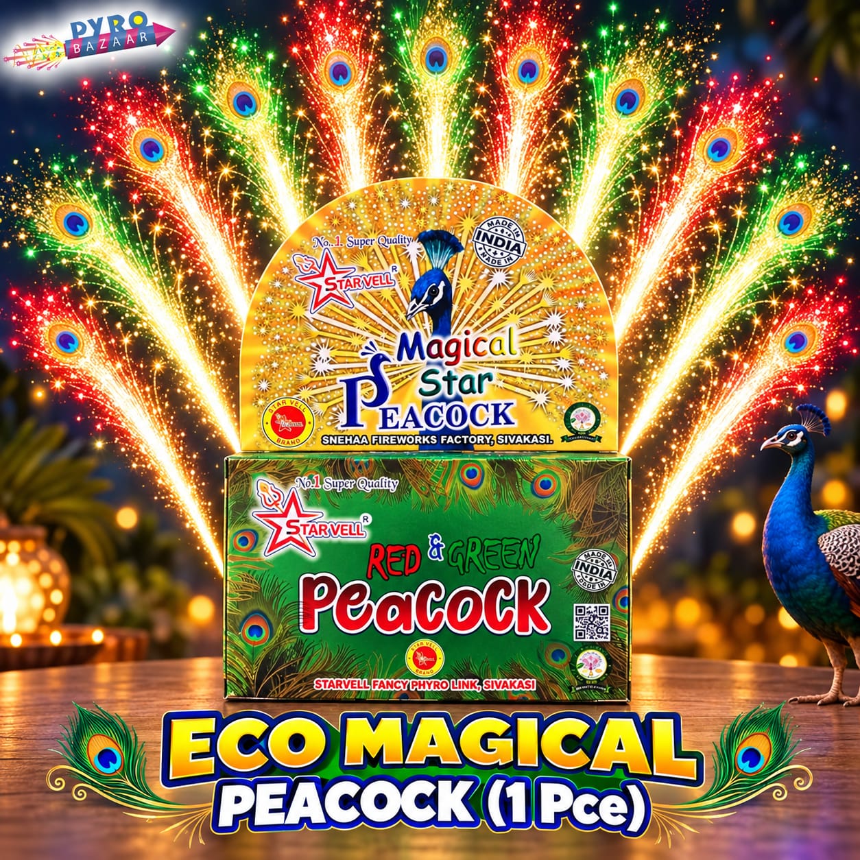 ECO MAGICAL PEACOCK (1 PCE)