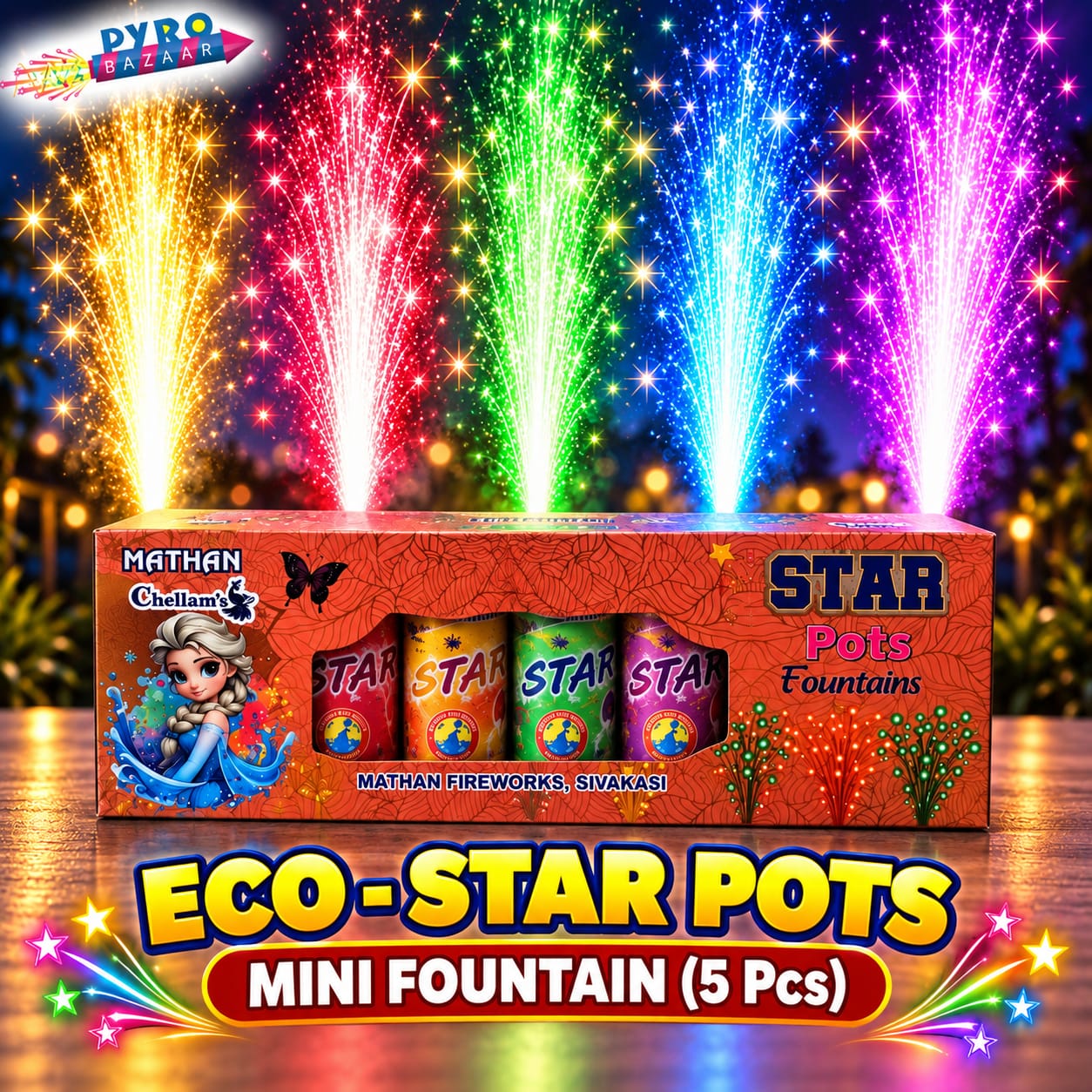 ECO STAR POTS MINI FOUNTAIN (5 PCS)