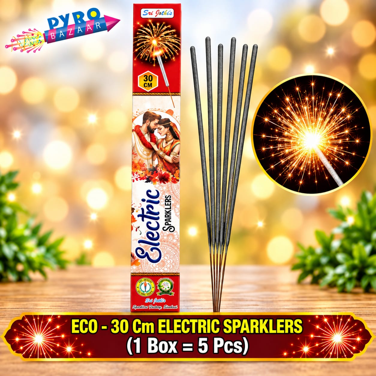 ECO 30 CM ELECTRIC SPARKLERS (5 PCS)
